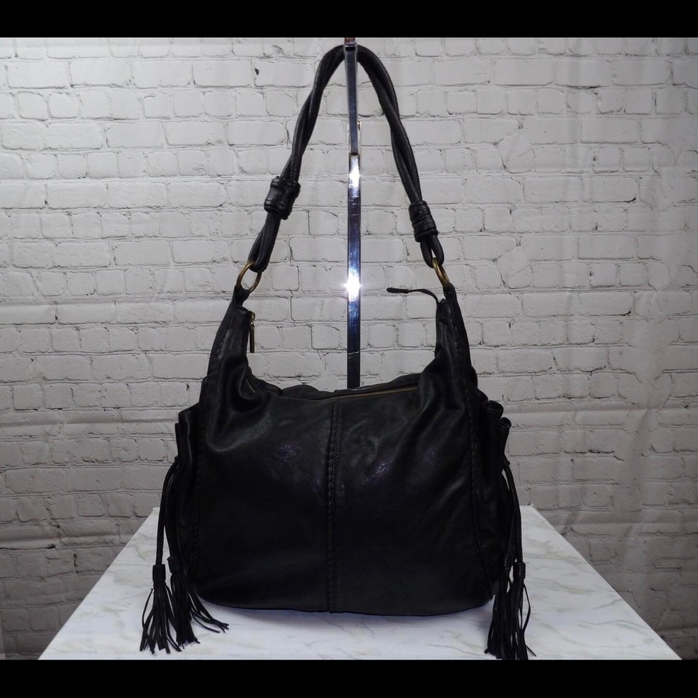 HOBO Black Leather Hobo Shoulder Bag - Picture 3 of 9